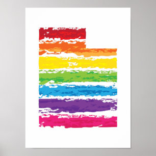 utah kleurenlijnen poster