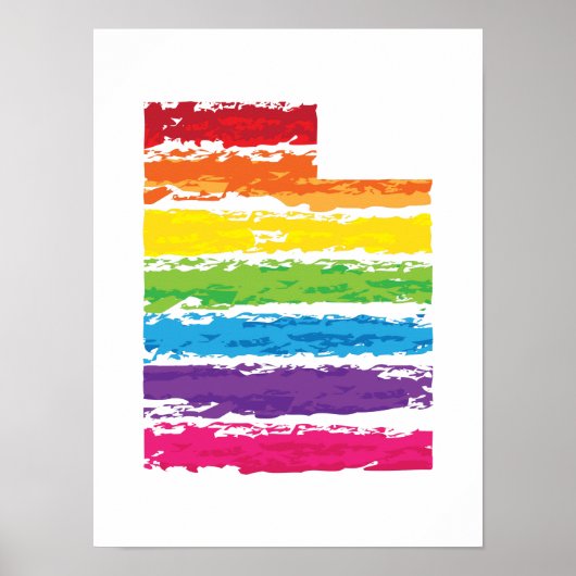 utah kleurenlijnen poster (Voorkant)