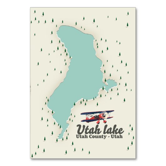 Utah Lake, Utah reisplattegrond Kaart (Voorkant)
