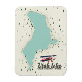 Utah Lake, Utah reisplattegrond Magneet (Verticaal)