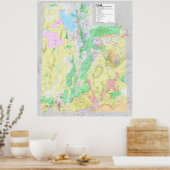 Utah Lands Map Poster (Keuken)