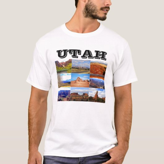 Utah Landscape Collage Icons T-shirt (Voorkant)