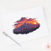 Utah-landschapssticker Ovale Sticker (Envelop)