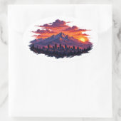 Utah-landschapssticker Ovale Sticker (Tas)