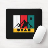 Utah Logo - Park City Utah - Retro skiën Muismat (Met muis)