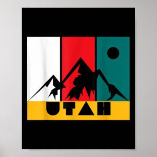 Utah  Logo - Park City Utah - Retro skiën Poster