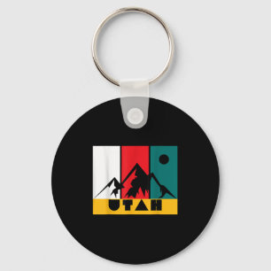 Utah Logo - Park City Utah - Retro skiën Sleutelhanger