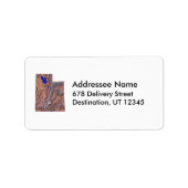 Utah Map Address Label (Voorkant)