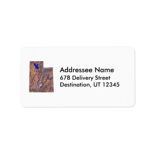 Utah Map Address Label (Voorkant)