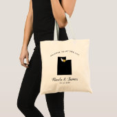 Utah Map Weddenschap Welkom Bag Black & Gold Tote Bag (Voorkant (product))