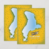 Utah-meer, Utah Valley kaart reisposter. (Voorkant / Achterkant)