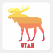 Utah Moose Vierkante Sticker (Voorkant)