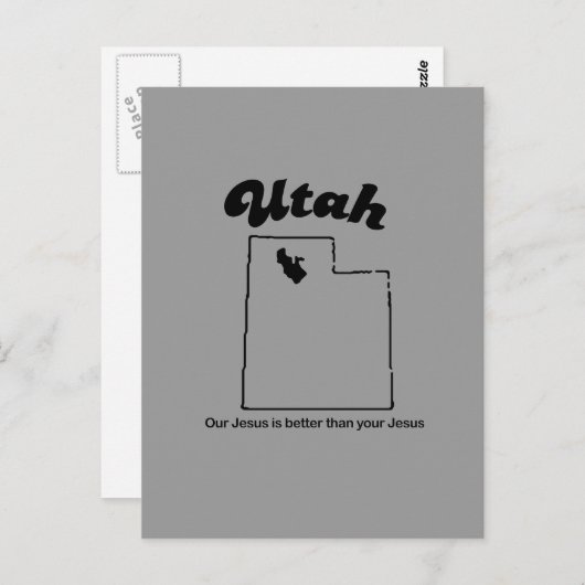 Utah Motto - Onze Jezus is beter Briefkaart (Voorkant / Achterkant)