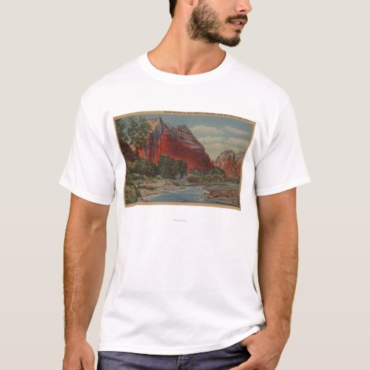 Utah - Mount Majestic & Angel's landing T-shirt (Voorkant)