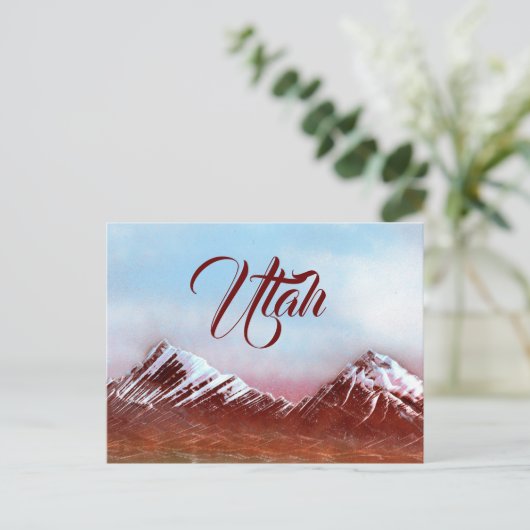 Utah Mountain Range Briefkaart (Staand voorkant)