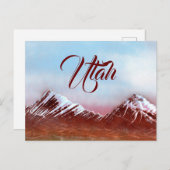 Utah Mountain Range Briefkaart (Voorkant / Achterkant)