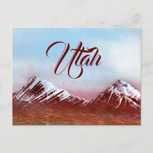 Utah Mountain Range Briefkaart (Voorkant)