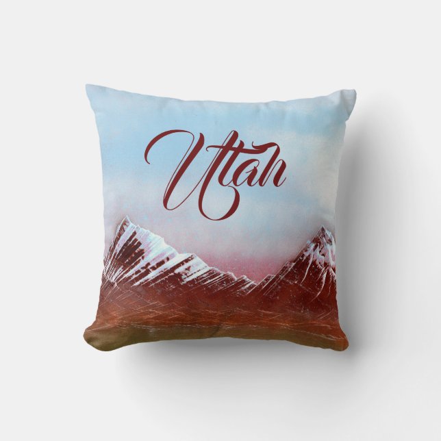 Utah Mountain Range Kussen (Voorkant)