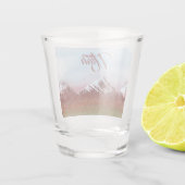 Utah Mountain Range Shot Glas (Achterkant)