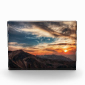 Utah Mountain Sky Sunset Fotoblokken (Voorkant)