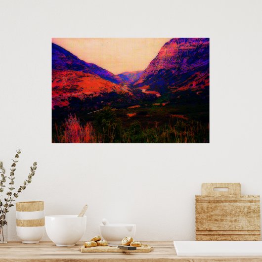 Utah Mountains Poster (Keuken)