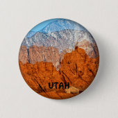 Utah Mountains Ronde Button 5,7 Cm (Voorkant)