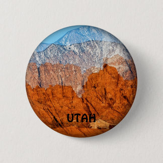 Utah Mountains Ronde Button 5,7 Cm