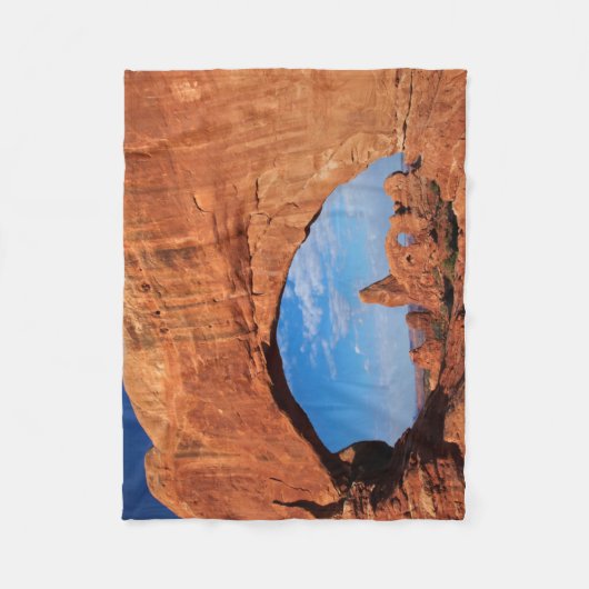 Utah, Nationaal Park Arches, Arch 3 Turret Fleece Deken (Voorkant)