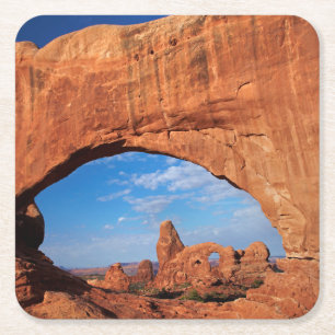 Utah, Nationaal Park Arches, Arch 3 Turret Kartonnen Onderzetters