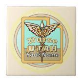 Utah Nurse Caduceus Tile Tegeltje (Voorkant)