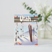 Utah om te skiën. briefkaart (Staand voorkant)