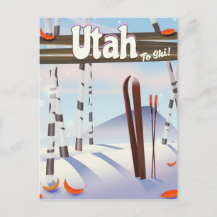 Utah om te skiën! briefkaart