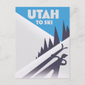 Utah om te skiën briefkaart (Voorkant)