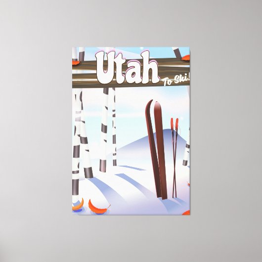 Utah om te skiën! canvas afdruk (Voorkant)