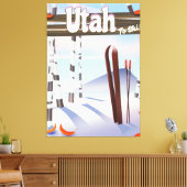 Utah om te skiën! canvas afdruk (Insitu (Woonkamer))