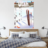 Utah om te skiën! canvas afdruk (Insitu (Slaapkamer))