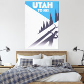 Utah om te skiën canvas afdruk (Insitu (Slaapkamer))