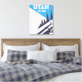 Utah om te skiën canvas afdruk (Insitu (Slaapkamer))