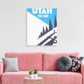 Utah om te skiën canvas afdruk (Insitu (Woonkamer))