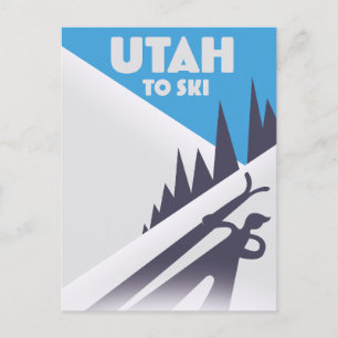 Utah om te skiën feestdagenkaart