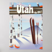 Utah om te skiën. poster (Voorkant)