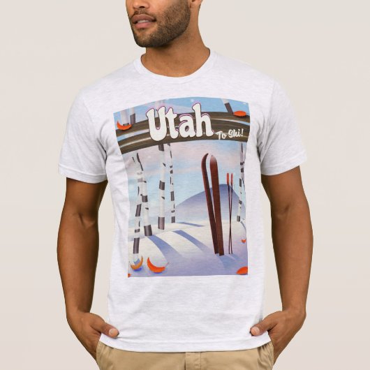 Utah om te skiën. t-shirt (Voorkant)