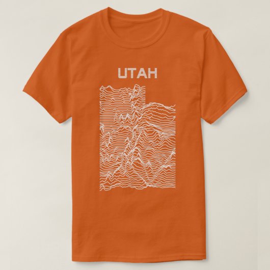 Utah Onbekende Hoogtes Topografische kaart T-shirt (Design voorkant)