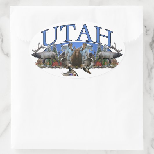 Utah Ovale Sticker (Tas)