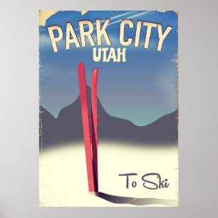 Utah park city ski reisposter poster