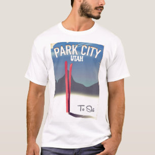 Utah park city ski reisposter t-shirt