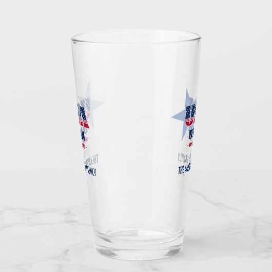 Utah Patriotic Pride gepersonaliseerd Glas (Links)