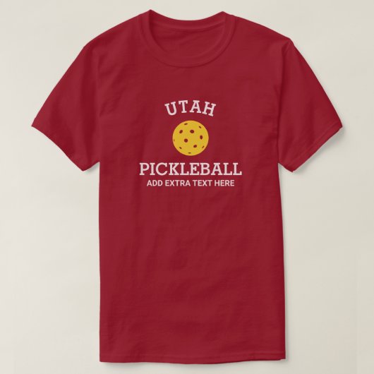 Utah Pickleball Add Club, Partner Name Custom T-shirt (Design voorkant)