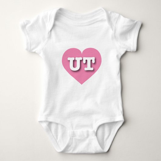 Utah Pink Heart - Ik hou van UT Romper (Voorkant)