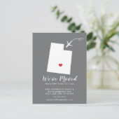 UTAH-postkaart van de staat die de aankondiging ve Briefkaart (Staand voorkant)